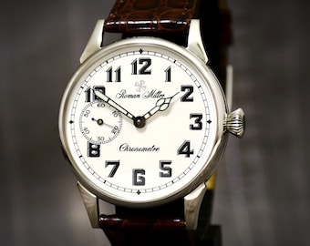 Orologio militare da uomo, orologio meccanico da aviatore, da pilota, regalo da collezione per il marito, Roman Miller