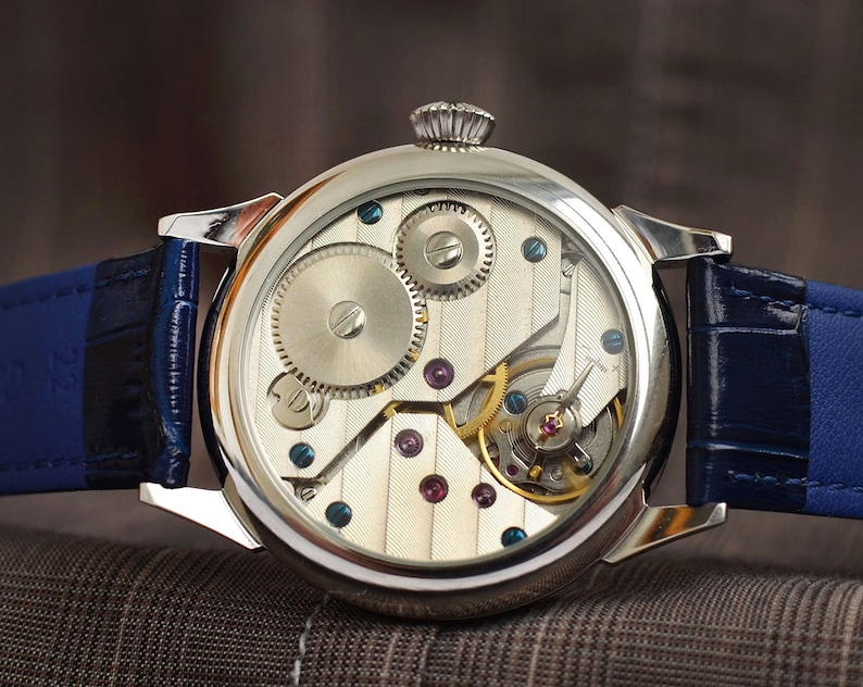 Cartier style watch, Luxury watch, Men's Mechanical Watch, unique watch, silver watch, Boyfriend Gift, husband Gift, Man's Gift, R. Miller image 7
