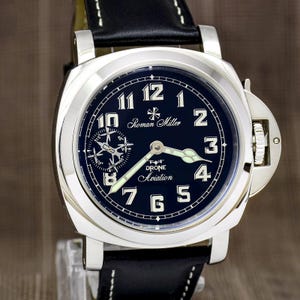 Black Military Watch - Drone Aviation, Army Retirement Gift, Personalized, Ukrainian watch Roman Miller