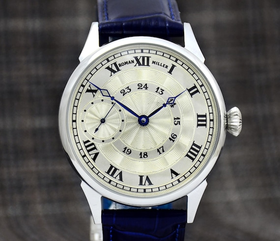 Luxury Men Watch Engraved Mens wristwatch Roman Miller Personalized Gift for Husband or Boyfriend