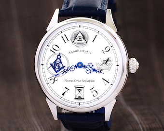 Masonic watch, Freemason, marriage watch, masonic gifts for men, masonic symbol, masonic watches, montre homme, Luxury dress watch, Miller