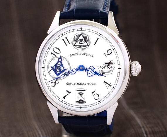Masonic Analog Silver Gold Dress Wrist Watch Mens Accessories Mason Lodge Gift Masonic Analog Silver Gold Dress Wrist Watch Mens Accessories Mason Lodge Gift