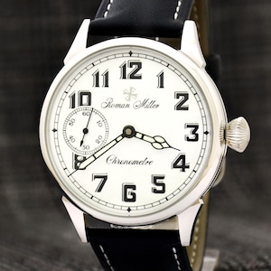 Pilot Watch for Man, Custom mens watch Aviator, military watch, Retro watch, Pilot gift, Collectible watch, Anniversary gift for him, Miller