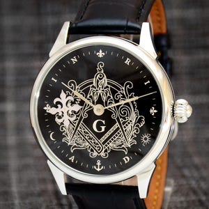 Masonic watch, Unique watch, Freemason watch, Freemason watch - Hidden Symbols, Masonic gifts, Unique Gift for man, Unique Gift for Him