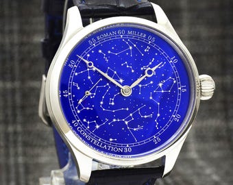 Astronomy lover watch Starry Sky by Roman Miller: Unique Mens Watch, Handmade, Space gifts