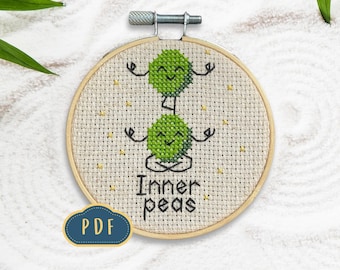 Inner Peas! PDF Cross Stitch Pattern - Digital Download