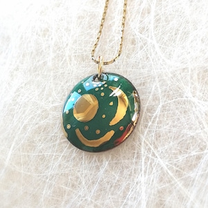 Enamelled necklace pendant Nebra Sky Disc c small image 1