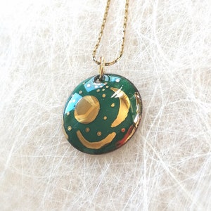 Enamelled necklace pendant Nebra Sky Disc c small image 5