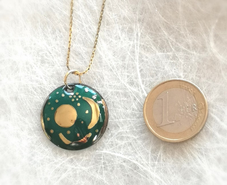 Enamelled necklace pendant Nebra Sky Disc c small image 4