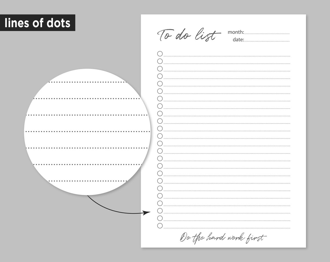 Goodnotes to Do List Print in the Format A4, A5, US With Motivation Etsy