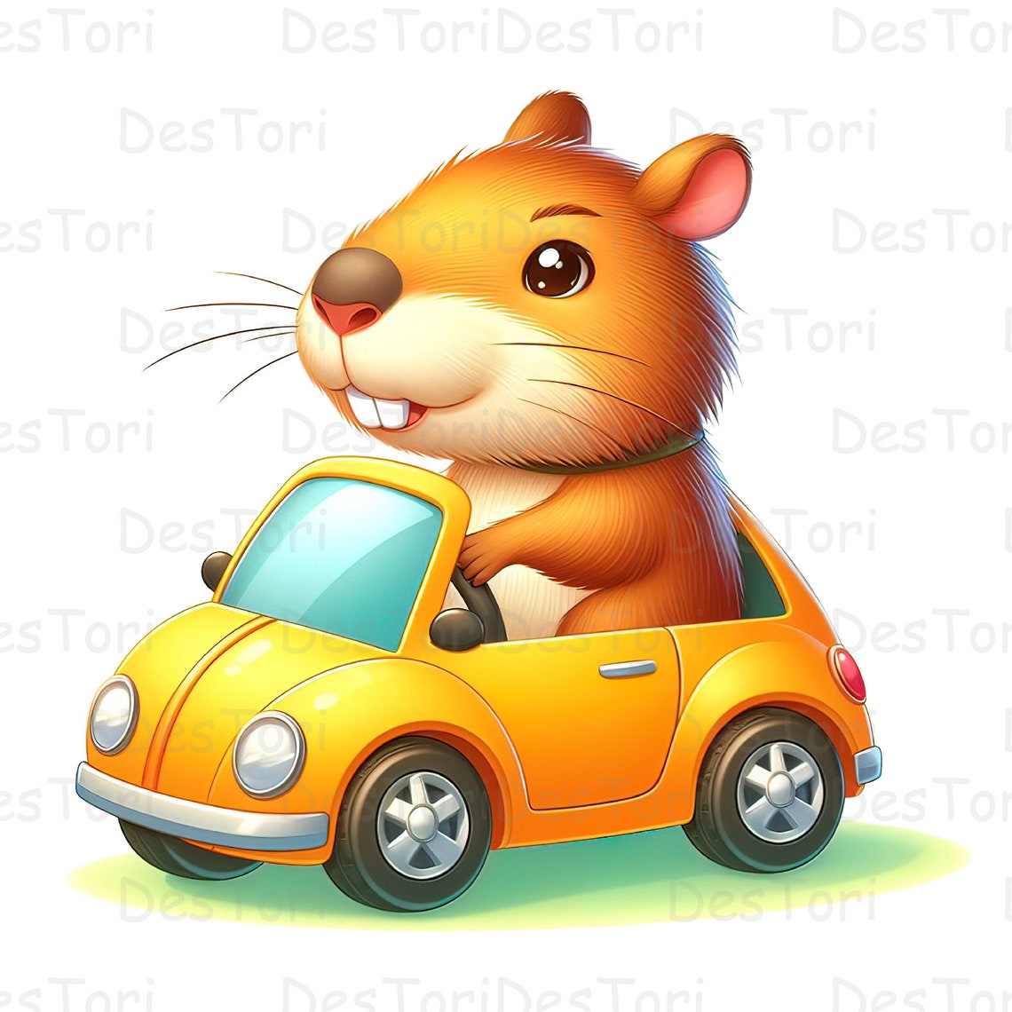 Capybara Clipart Set Adorable Capybara Baker With a Cake, Festive ...