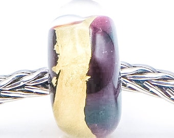 TROLLBEADS-oogkraal sterlingzilveren bedel met 22 kt goud