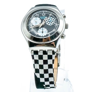 Swatch Irony Midi Chrono Pit Line Watch YMS114