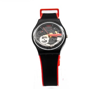 Swatch Gent Red Frame Watch Gb290