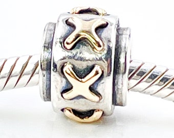 PANDORA Romantic Union Charm in argento sterling con fedi nuziali in oro 14 carati e diamanti Etsy Italia