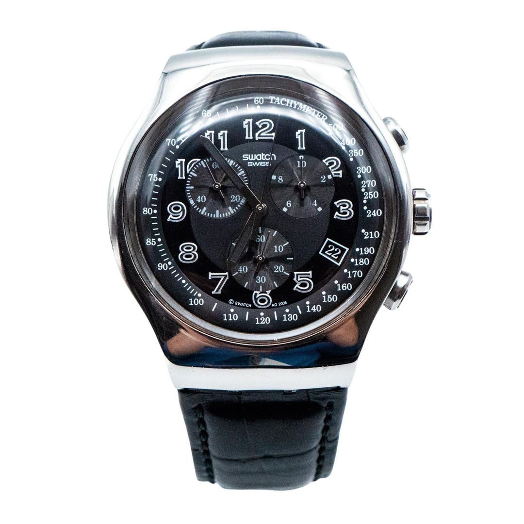 Buy Swatch Irony the Chrono Turn Your Black Watch YOS440 Online in