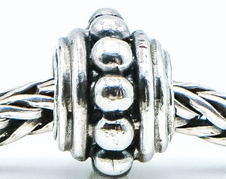 Trollbeads Charm Argento Perla Trollbeads In Argento Sterling - Crisantemo Con Perla D'acqua Dolce Perle Argento Sterling 925