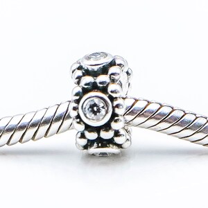 PANDORA Her Majesty Sterling Silver Spacer With Clear Zirconia