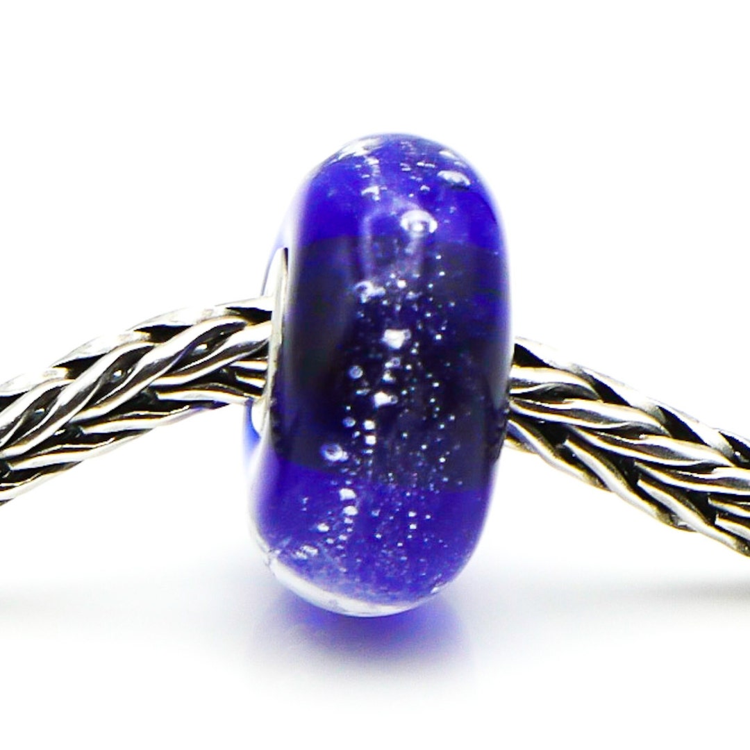 TROLLBEADS Milky Way Glass Bead Sterling Silver Core Charm Etsy