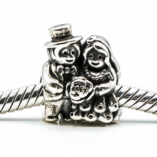 PANDORA Mr. And Mrs. Sterling Silver Wedding Married Couple Charm