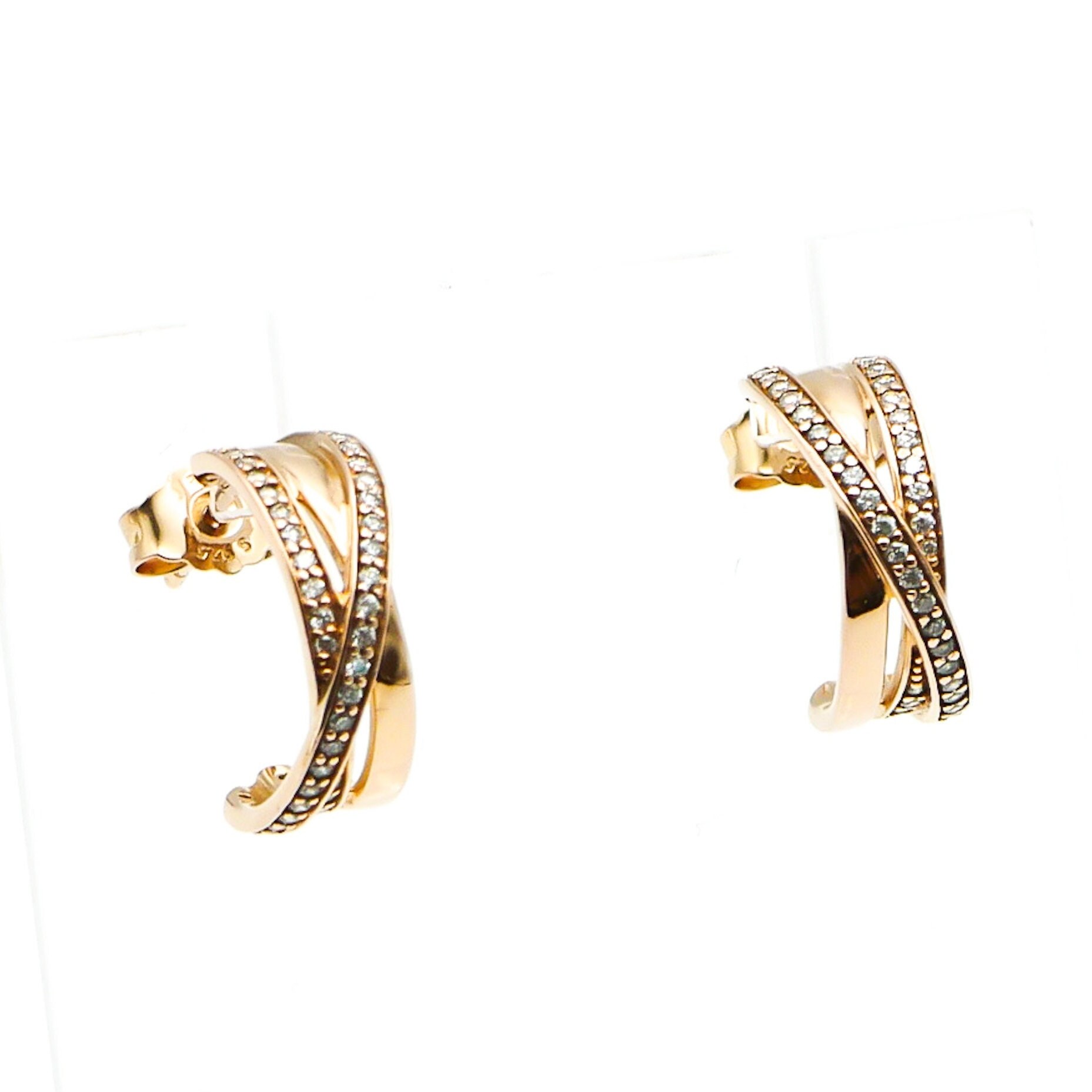 Pandora entwined hoop best sale earrings