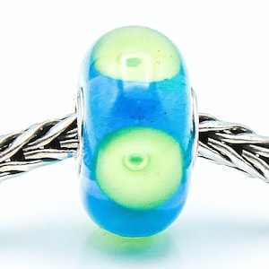 TROLLBEADS Caribbean Glass Bead Sterling Silver Core Charm