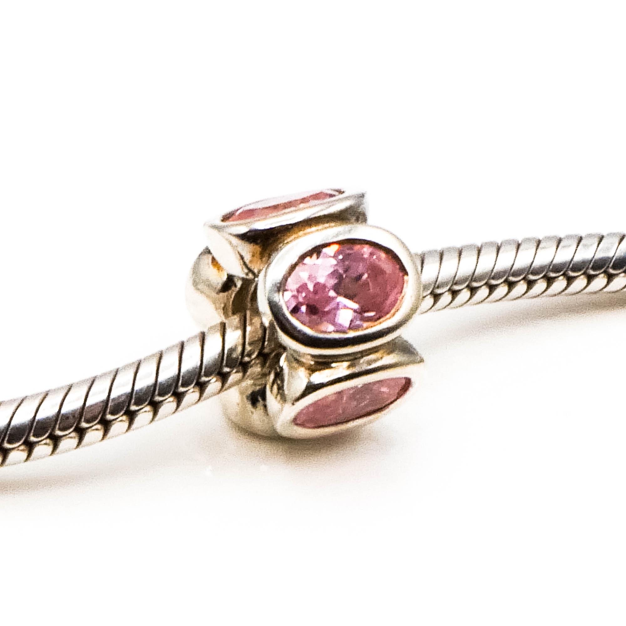 PANDORA Pink Oval Lights Sterling Silver Charm - Etsy