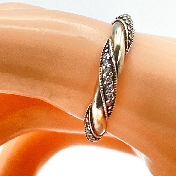 PANDORA Size 9 Ribbon of Love Sterling Silver Ring Etsy UK