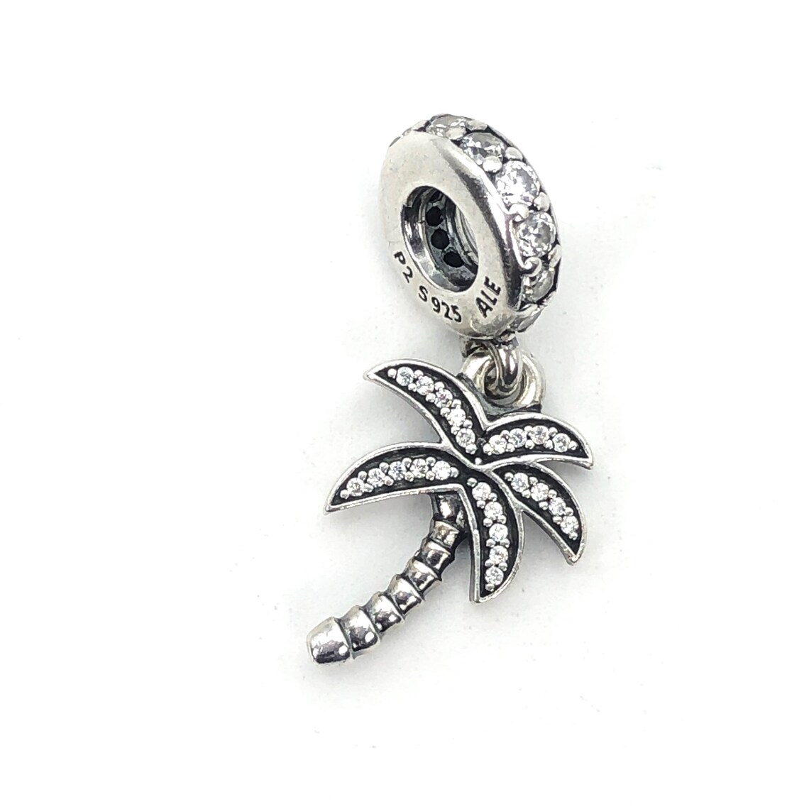 PANDORA Sparkling Palm Tree Silver Dangle Travel Charm With Etsy