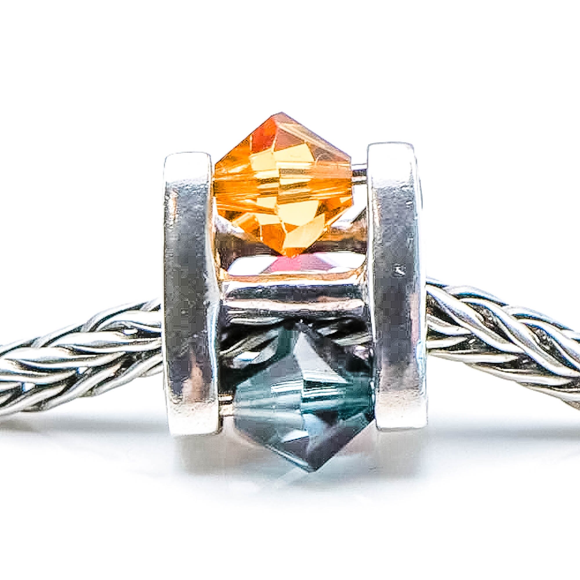 TROLLBEADS Winter Jewel Bead, Sterling Silber Charm mit Swarovski 