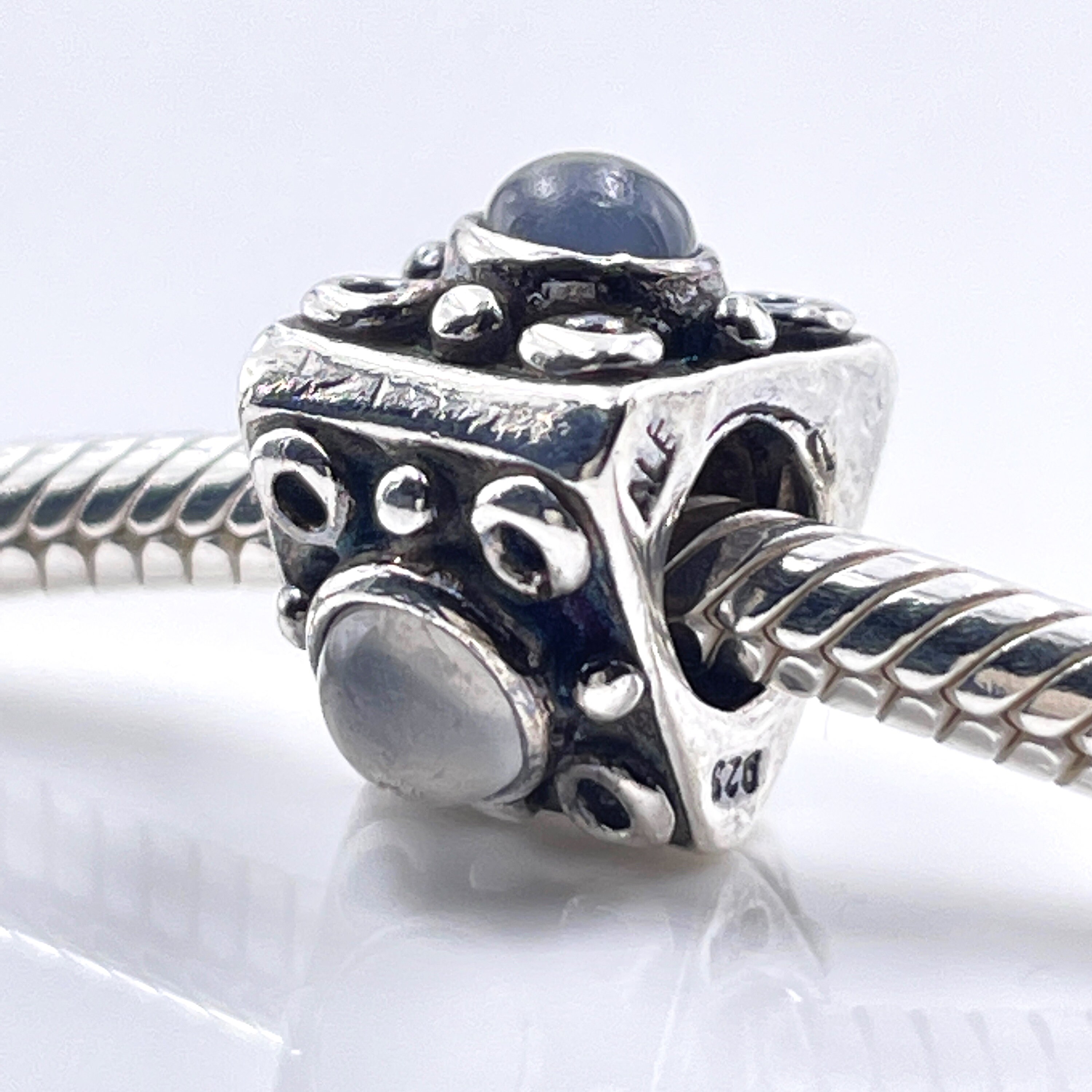 PANDORA Moonstone Sterling Silver Charm Etsy UK