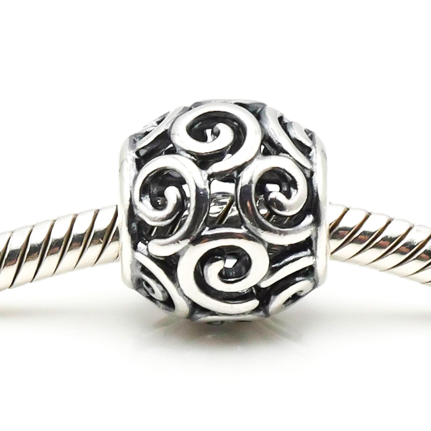 PANDORA Ozean Brise durchbrochene Sterling Silber Charm