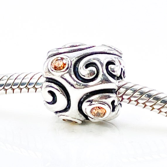 PANDORA Day Dream Sterling Silver Charm With Golden Brown Cubic Zirconia
