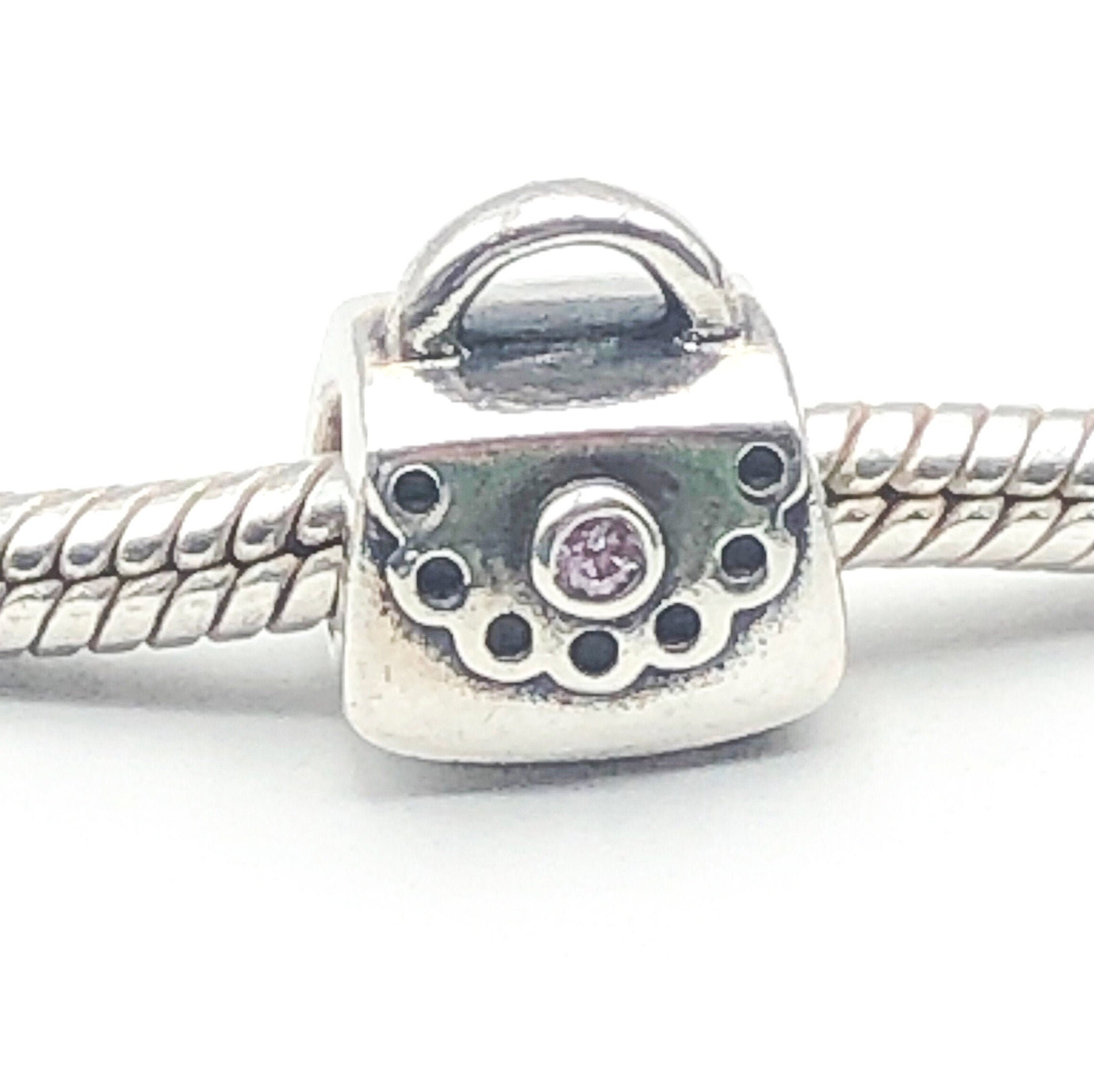 Tiffany & Co Silver Blue Enamel Handbag Purse Charm Pendant 4 Necklace  Bracelet | eBay