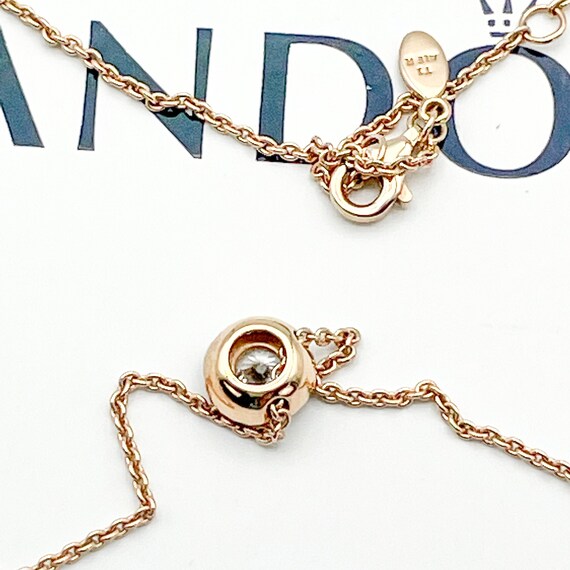 PANDORA Rose Adjustable Length Cable Chain 14K Rose Gold Plated