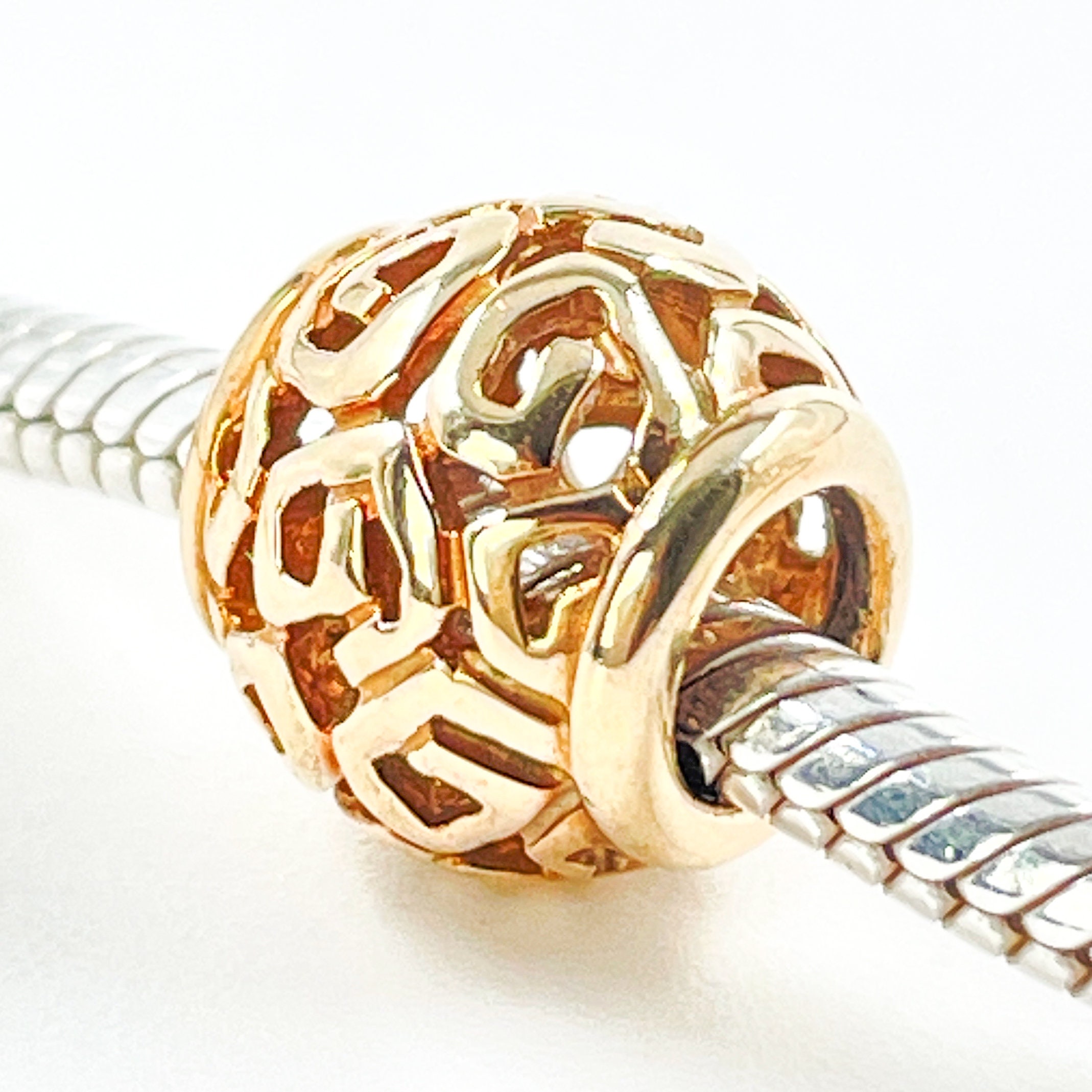 PANDORA 14K Gold Amazing Charm Designer Bead - Etsy