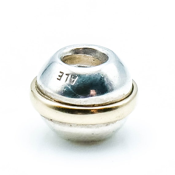 PANDORA Saturn Sterling Silver Charm With 14k Gold Ring - Etsy Canada