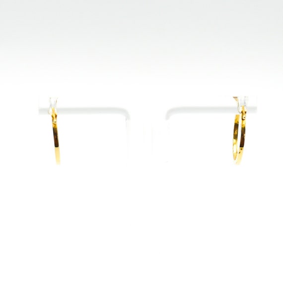 14k Yellow Gold Hoop Earrings - image 6