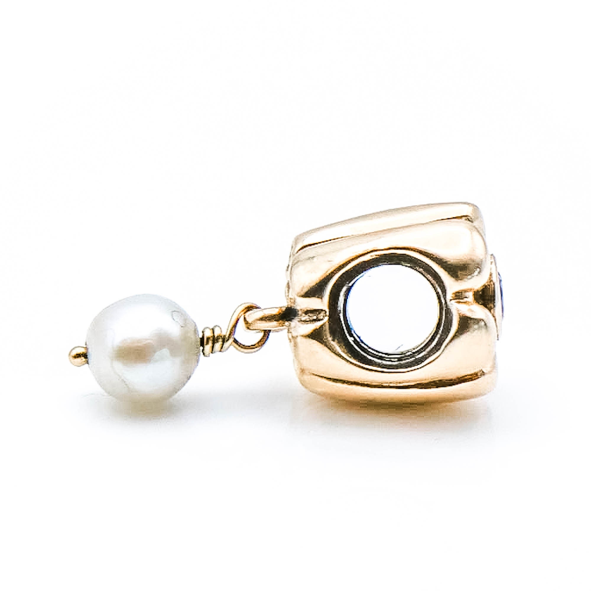 パンドラ　Pandora チャーム　ロイヤルキャリッジ　シルバー　14K パール スパークリング ビー ダングル チャーム（チャーム）｜Pandora
