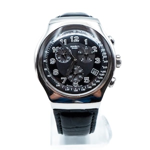 Swatch Irony the Chrono Turn Your Black Watch YOS440