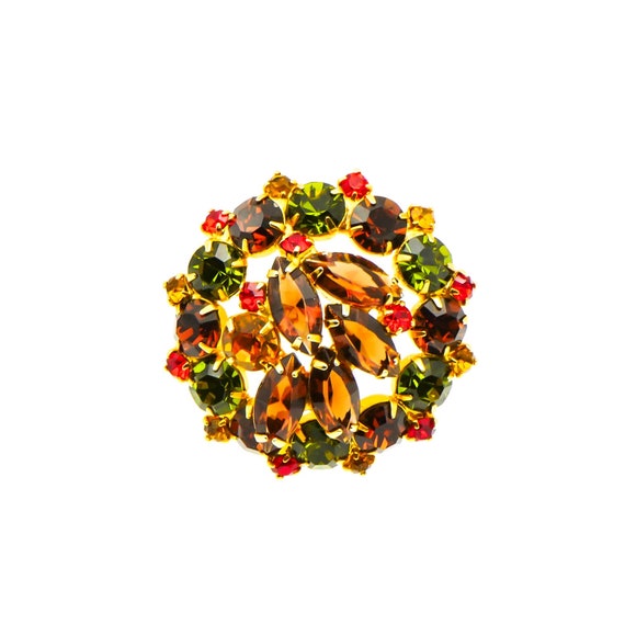 Vintage Juliana Shades of Fall Brooch - Gem