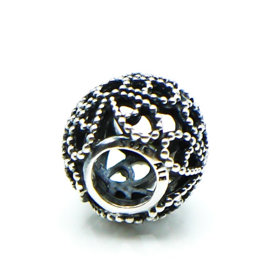 Openwork roses silver charm pandora outlet