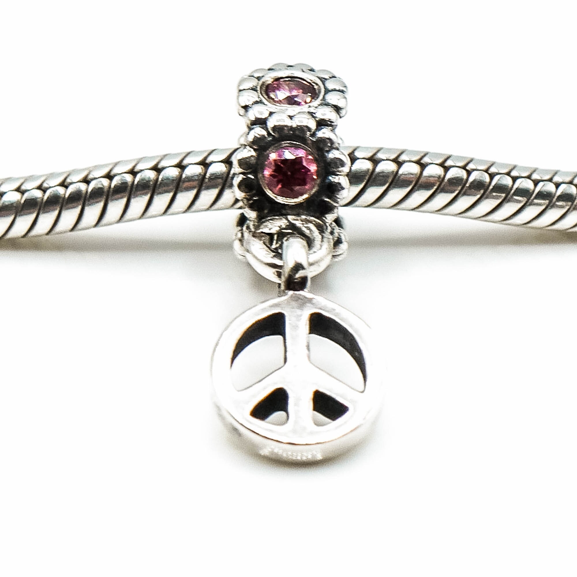 Pandora Peace Sign Sterling Silver Dangle Charm - Etsy 日本