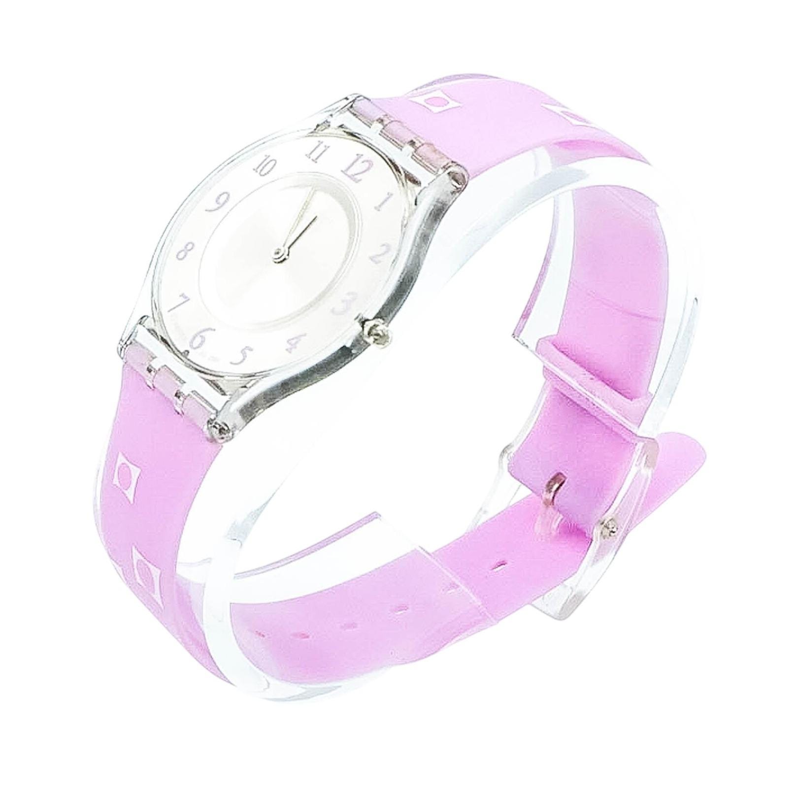 Swatch Watch Marble Time Pink Slim Skin Classic SKF315 Vintage 2002 Works well! Rare Vintage Swatch Skin Series MARBLE TIME Pink Womens  main image 4