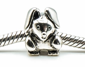 PANDORA Rabbit Sterling Silver Easter Rabbit Animal Charm Bead