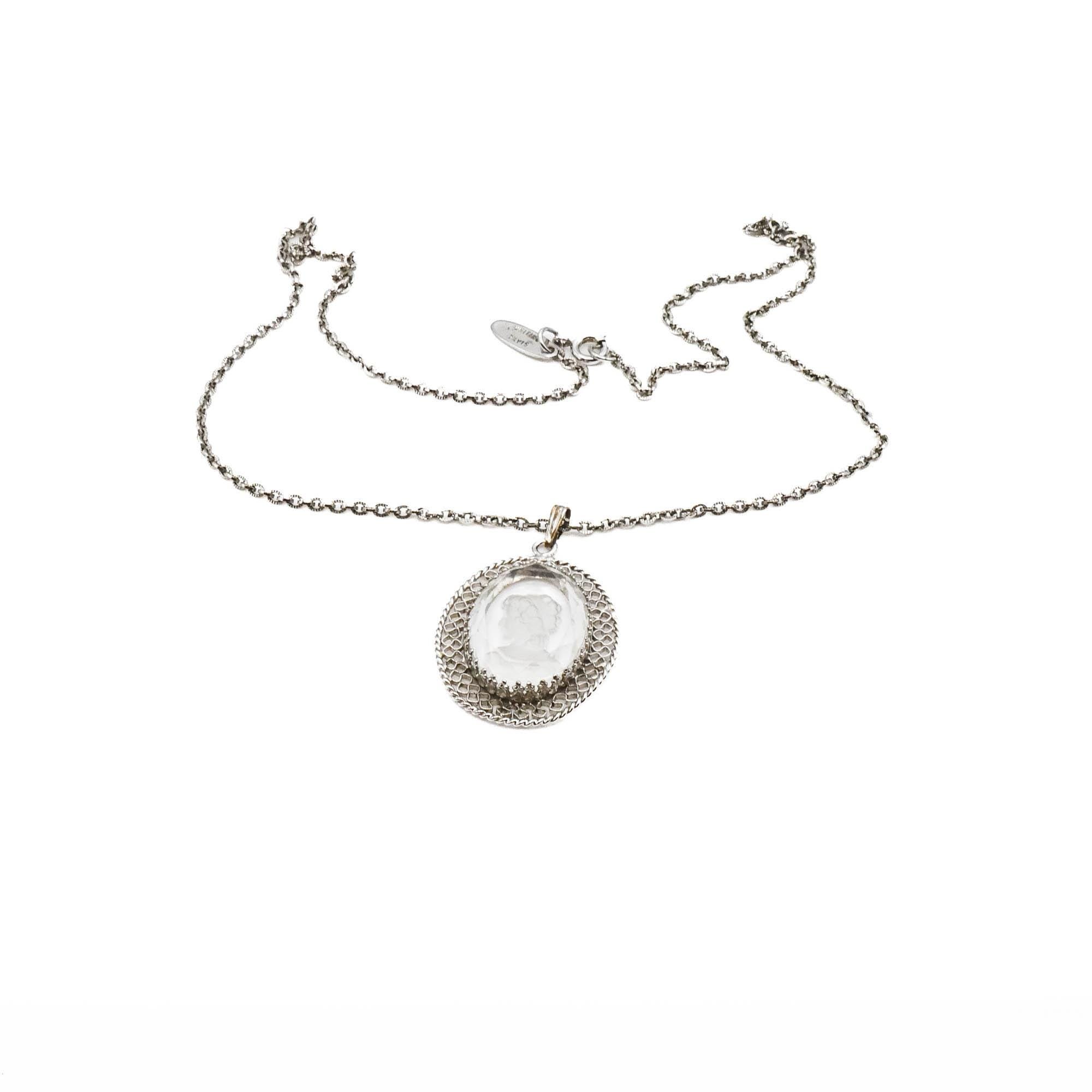 Whiting ＆ Davis シルバーカラー レース ネックレス Whiting ＆ Davis シルバーカラー レース ネックレス