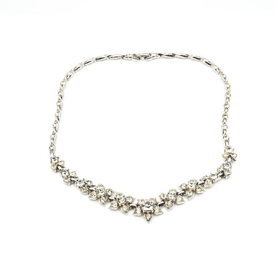 Vintage Signed Bogoff Clear Rhinestone Demi-Parur… - image 7