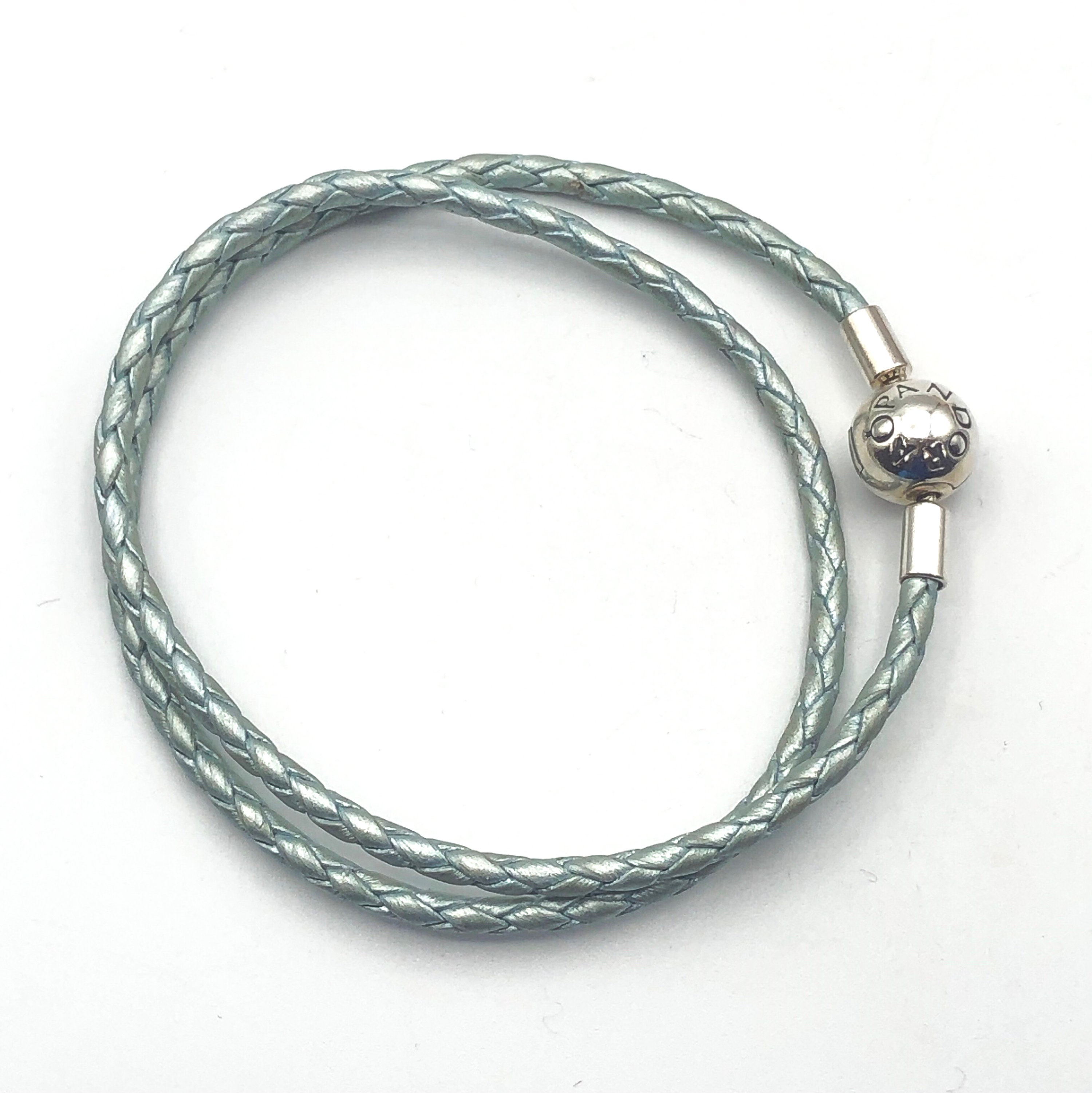 Grey leather on sale pandora bracelet