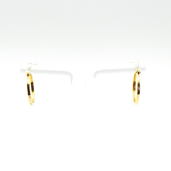 14k Yellow Gold Hoop Earrings - image 4