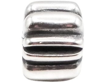 Pandora Ribbed Sterling Silver Clip Charm – Retired